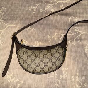 Gucci Brown and Tan Shoulder Bag with Iconic Design